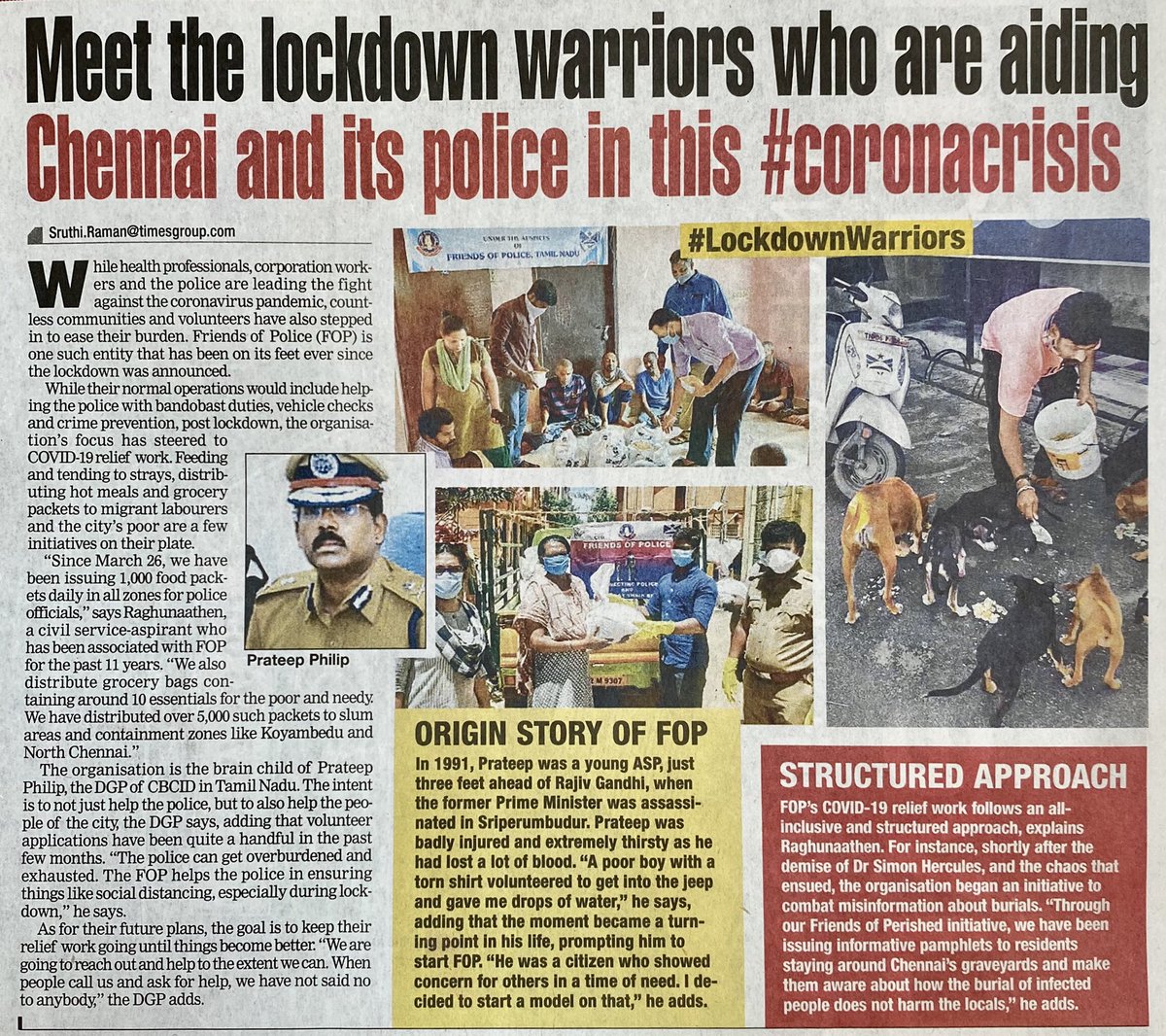 fop_global's tweet photo. #LockdownWarriors: Meet the lockdown warriors who are aiding Chennai and its police in this #coronacrisis

https://t.co/2bn5lnie5P

#friendsofpoliceglobal #fop #LockdownWorriors #thetimesofindia https://t.co/4BeRRZZINu