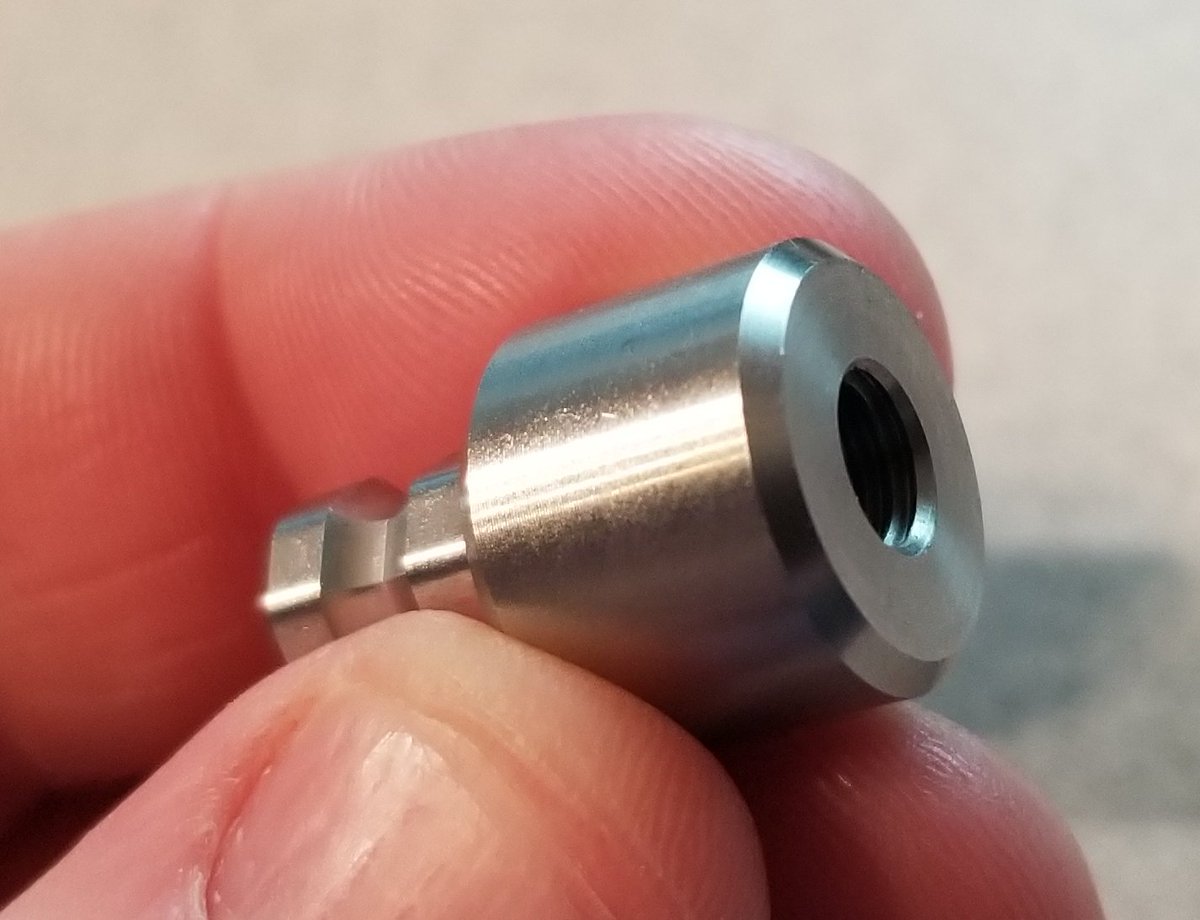 And that weird octagonal connector is a single piece with a screw hole on the other end.