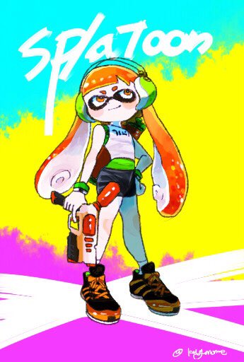 インクリング ,イカガール(スプラトゥーン) 「splatoon1の発売当時に描いてた絵でおちゃにご、おつまみは良いぞ 」|セノ🦅誤字脱字するのイラスト