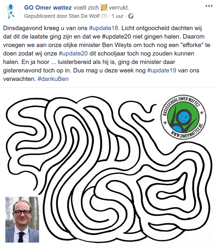 ictstangilko's tweet photo. Dinsdagavond kreeg u #update18. Licht ontgoocheld dachten wij dat dit de laatste ging zijn en dat we #update20 niet gingen halen. Daarom vroegen we @BenWeyts
om toch nog een "efforke" te doen zodat wij #update20 dit schooljaar toch nog zouden halen. #update19 is dus op komst.😜 https://t.co/CIGhDLoeNx
