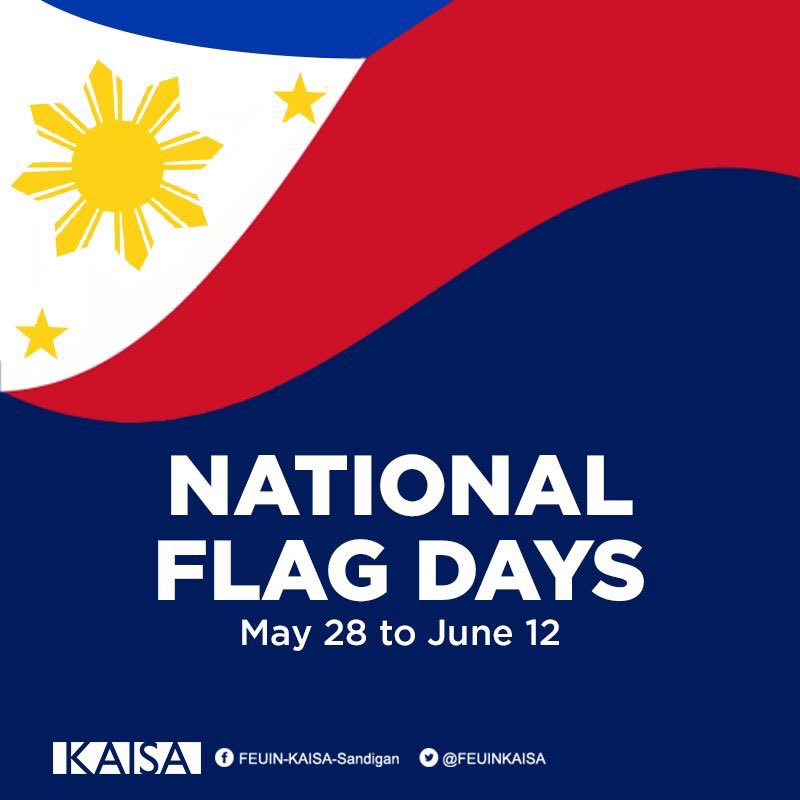 FEUINKAISA's tweet photo. May 28 is National Flag Day under Presidential Proclamation No. 374 to commemorate the date the national emblem was first unfurled after the Philippine Revolutionary Army defeated the Spanish fores in the Battle at Alapan, Imus, Cavite in 1898. 🇵🇭 https://t.co/xEZAWpPW2v