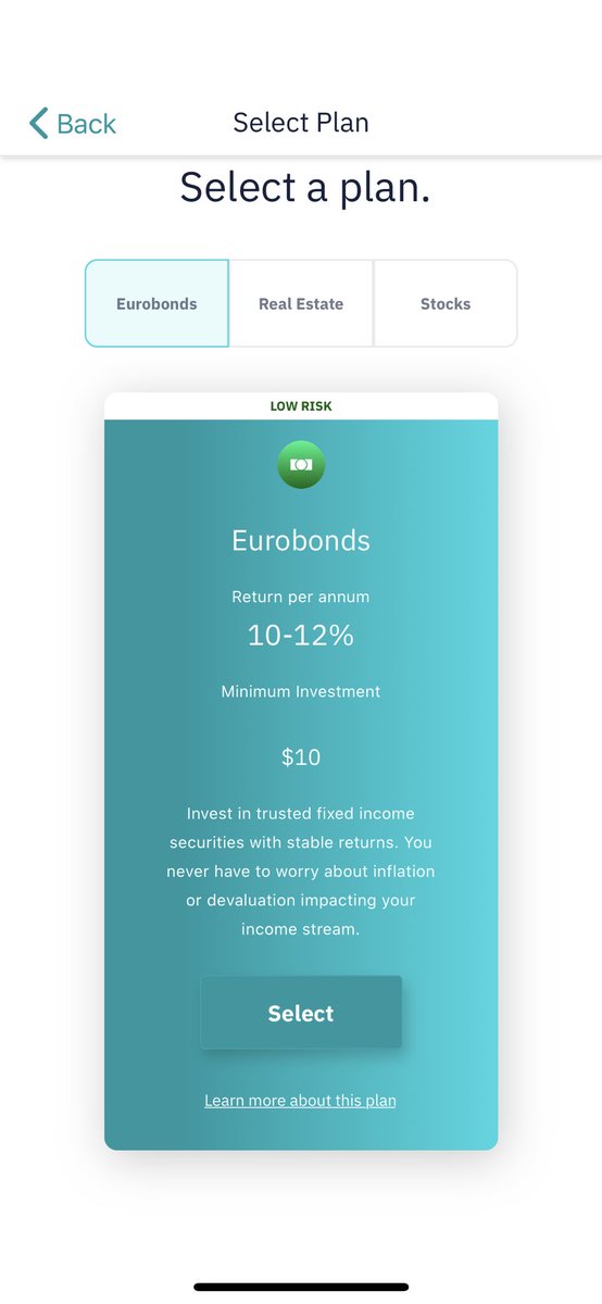 your money in the best investment option in that asset class while on Bamboo you pick the shares you want to buy.The asset classes on Risevest have 3 different risk levels.The Eurobonds are considered low risk on the platform which means your returns there are almost