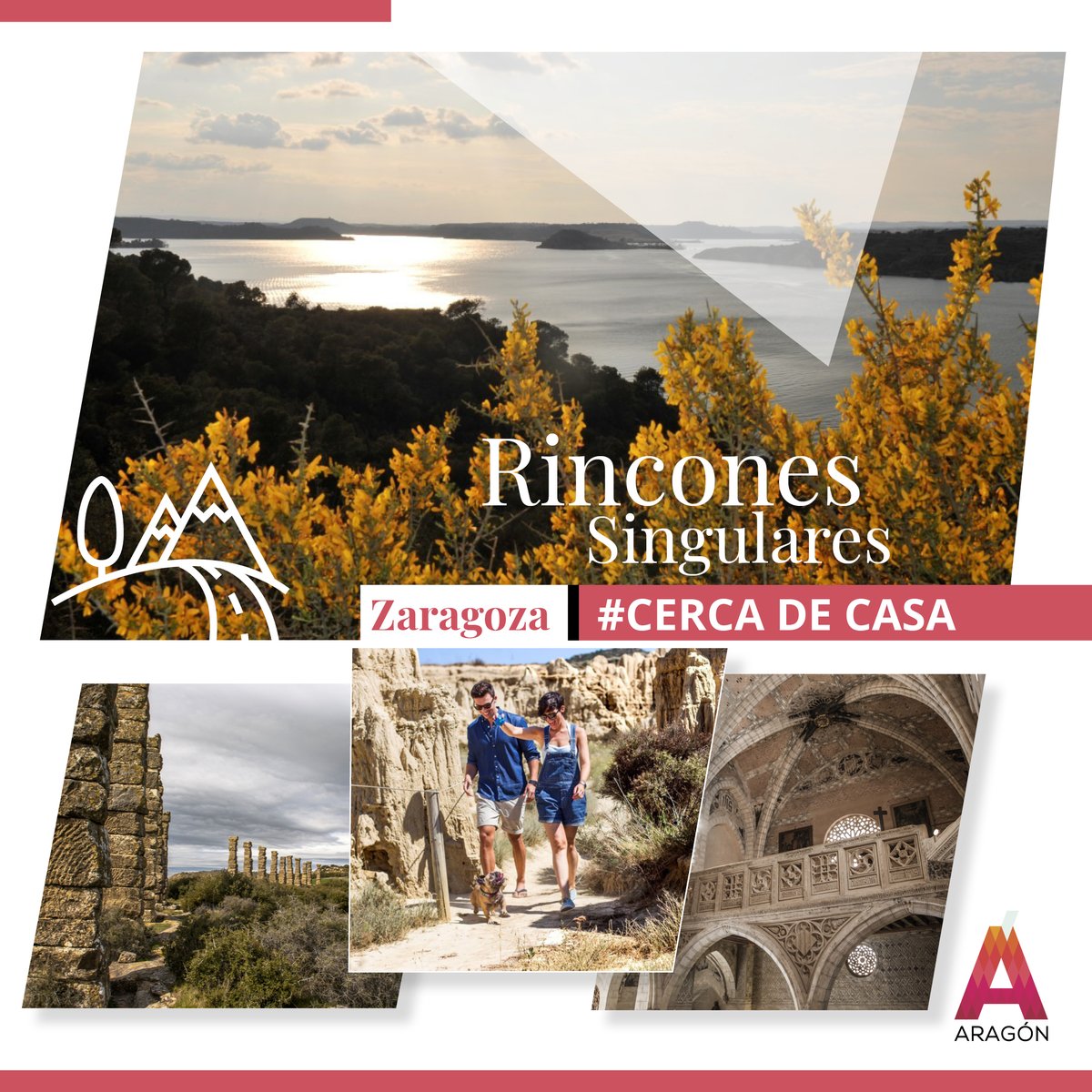 aragonturismo's tweet photo. "Rincones singulares de Aragón" para descubrir tu provincia en la fase de desescalada en la que estamos #CercadeCasa.
Hoy nos vamos a la provincia de Zaragoza.
¿Los conoces?
👉https://t.co/3YJ7SPMhKu
#Rinconessingulares #MuéveteconResponsabilidad https://t.co/FwGU6iQQnR