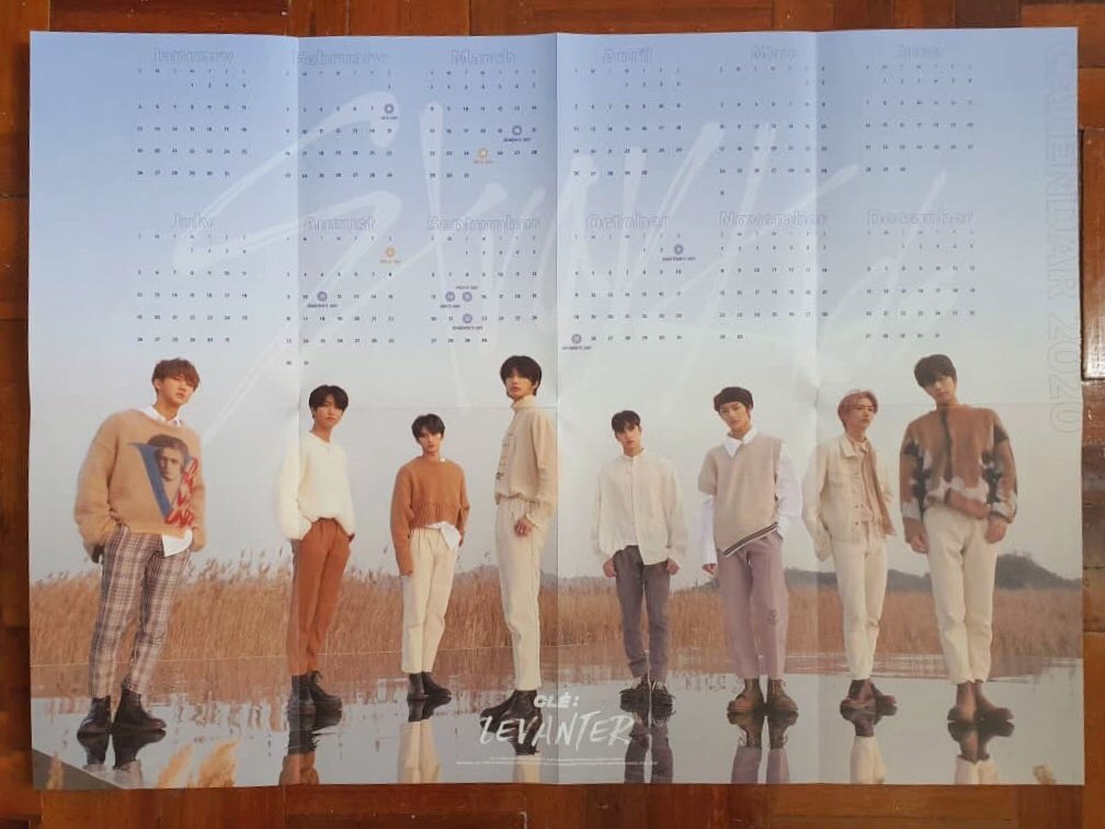 STRAY KIDS 2020 LEVANTER POSTER CALENDAR- 3 sets available- folded but overall quality is good- RM10 per posterexc postage