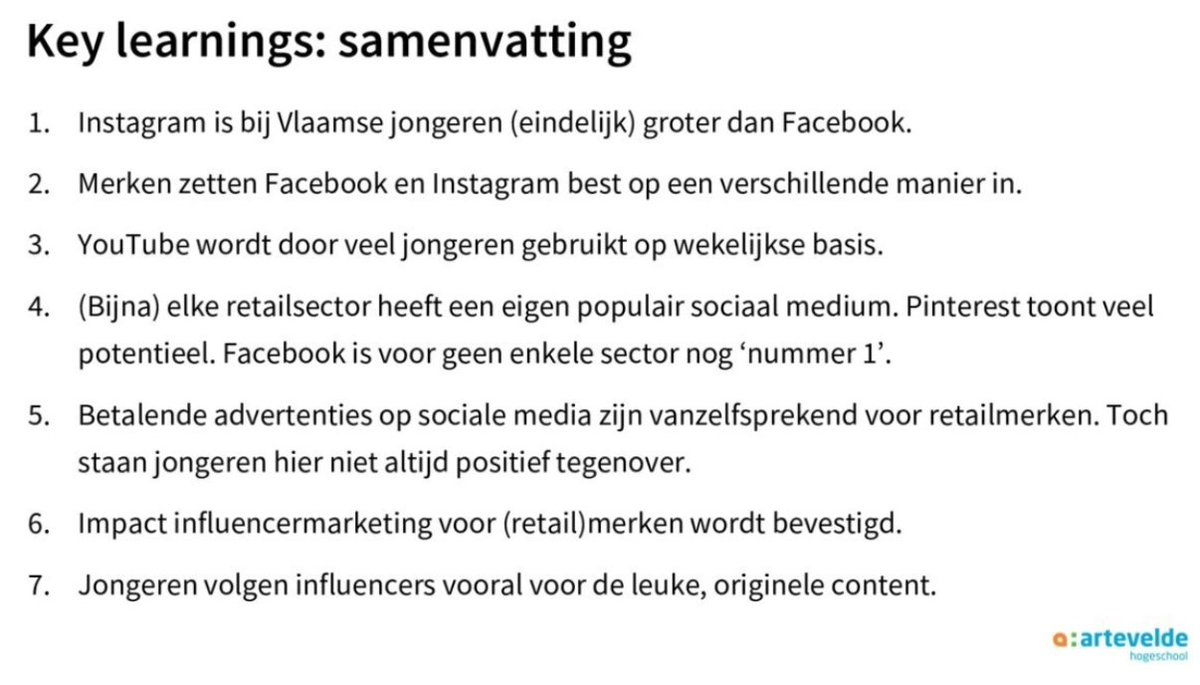 ArteveldeCOM's tweet photo. Key learnings uit de eerste webinar van vandaag. #click20 #SMIbarometer https://t.co/Tq1dTim6PD