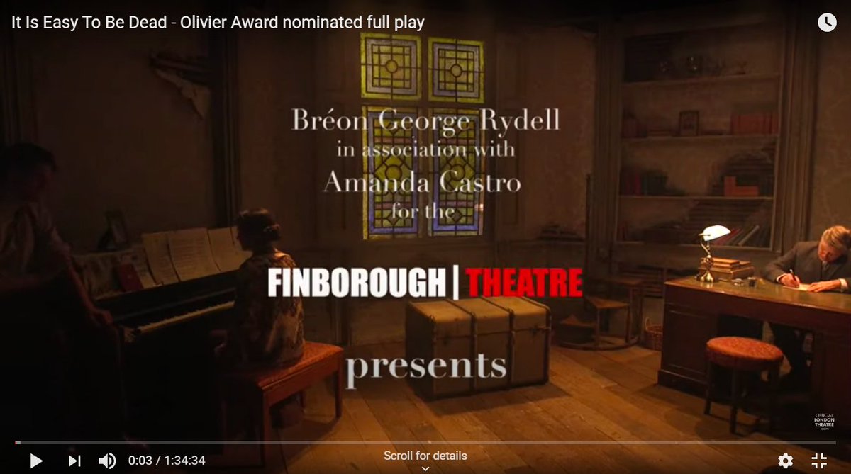 What did our Armchair Reviewers make of <a href="/finborough/">Finborough Theatre</a> Theatre's production of Neil McPherson's 'It is Easy to be Dead'? You can read the round up here: bit.ly/2Xdk3QB