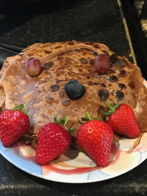 NewmarketNS's tweet photo. Ciara's chocolate pancakes look delicious...well done Ciara. You'll be opening a coffee shop/bakery in Ralahine soon. 🥞#ClareEdBake @ClareEdCentre https://t.co/iMmTKZ6ABt