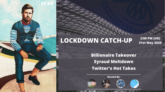 MarseilleView's tweet photo. Podcast Incoming 🎙️
2:00pm (UK), Sunday 31st May⏰
Available for Spotify, iTunes & Youtube!
#LockdownCatchup #TeamOM https://t.co/2uwCxxtjoH