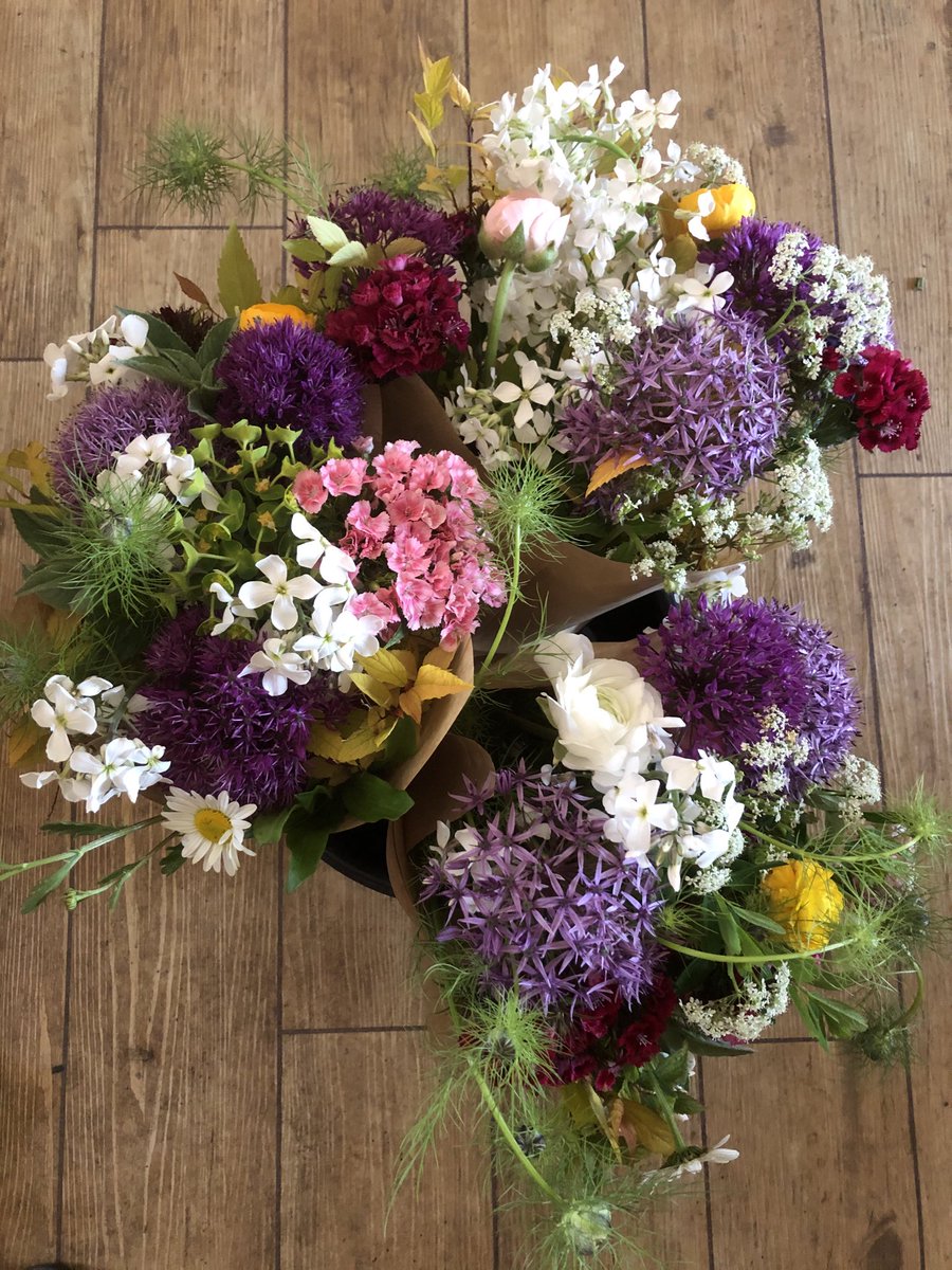 Beautiful vibrant coloured bunches ready for their new homes