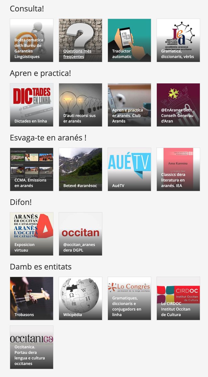 occitan_aranes's tweet photo. 💪 Hè créisher er aranés de casa estant!

Politica Lingüistica contunhe d’atier as persones, enterpreses e entitats qu’an de besonh de melhorar er aranés e er occitan en generau

👉 https://t.co/MkdmVJ2EfL https://t.co/LzQhfGqgmd