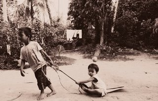 The ambient temperature is further reduced with outdoor vegetation such as coconut and pinang trees and other trees that provide shades but doesn't block wind from entering the house. Perhaps due to these trees, tarik upih became popular among the children in the past (3/n)