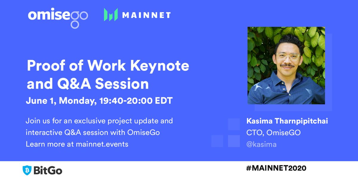 bobanetwork's tweet photo. We will be at #Mainnet2020 by @MessariCrypto happening virtually on June 1-3! Catch #OmiseGO CTO, @kasima for his keynote and Q&amp;A session on Monday (June 1), 19:40 EDT. For more info, check out: https://t.co/NUi9UCyq09 https://t.co/VDXMLkpYSG