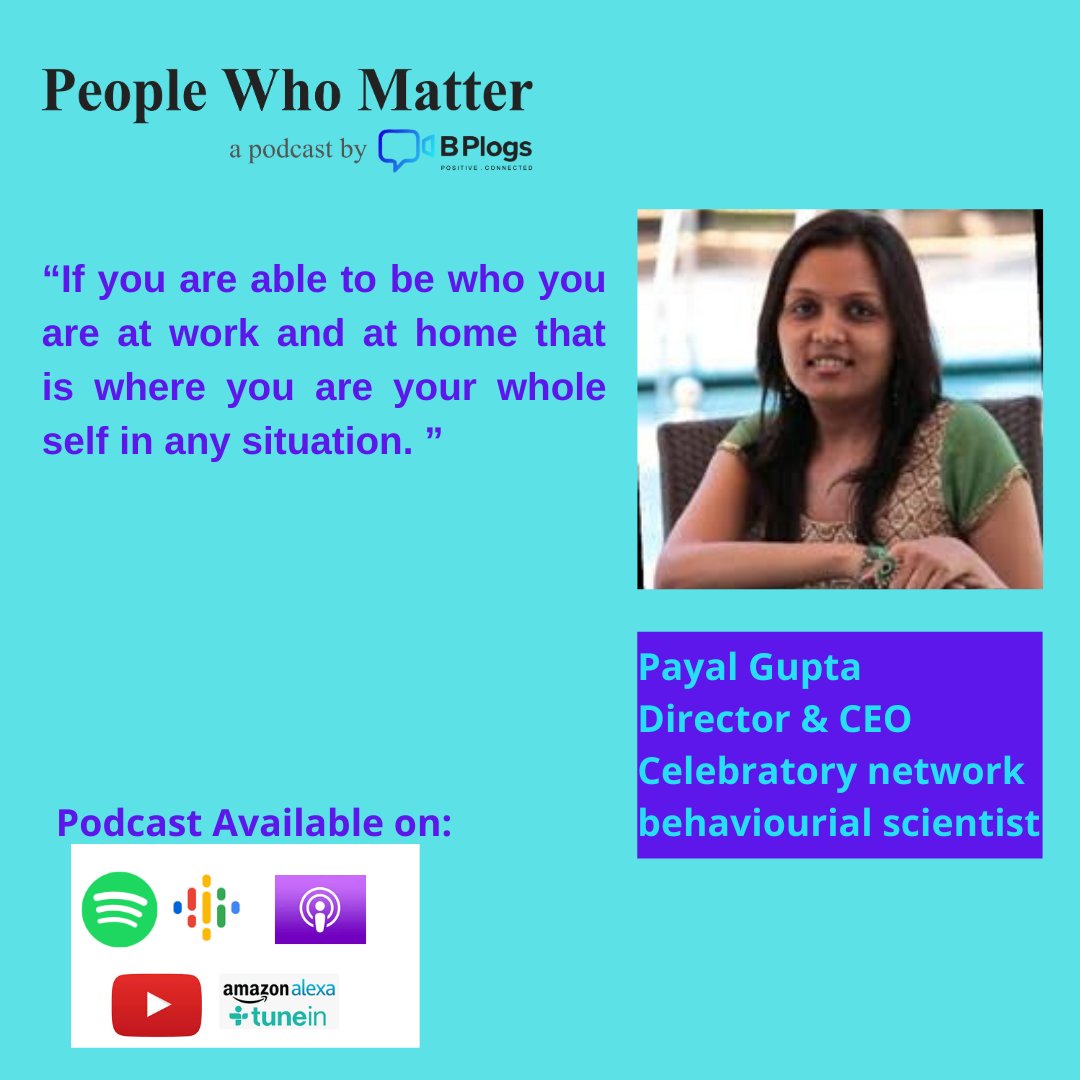 PlogsSwami's tweet image. #podcast #podcasters #Trending #wholeself #attitude #career #WorkLifeBalance 
People Who Matter Podcast created by @Bhargavi86