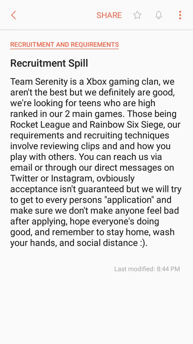 itsteamserenity's tweet photo. We'll expand upon this later in the future but for now this is our recruiting tactics, and remember page size doesn't matter, what matters is your skill and your attitude!💪 https://t.co/L8jKyQSBT9