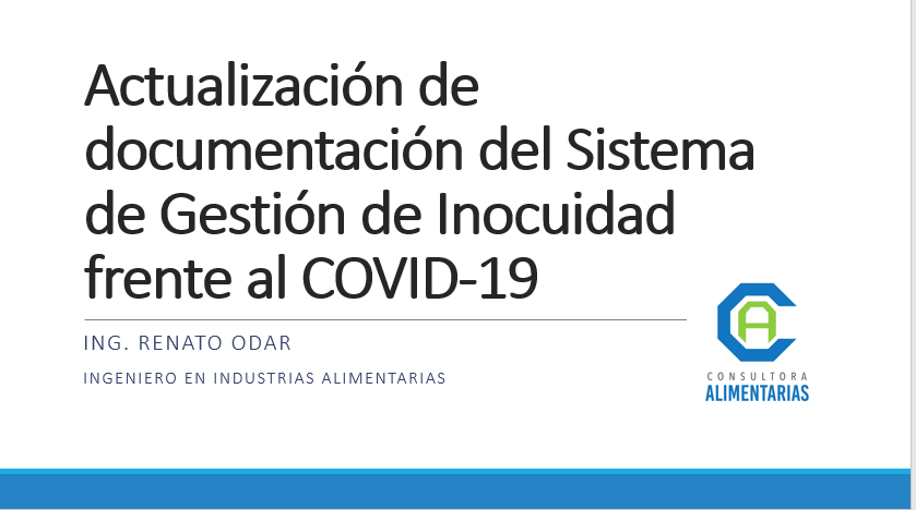 A todos los interesados, el día viernes de 7 a 9 PM voy a dictar un curso vía Zoom para actualizar los documentos de un sistema de inocuidad en esta pandemia. Si me ayudan con la difusión, genial #industriaalimentaria #inocuidad #covid19peru