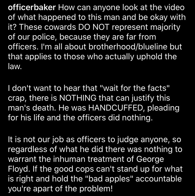 This what I’m seeing from cops on social media. I