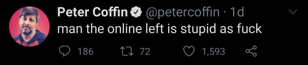 What did Peter do when confronted with the information that their tweet piggybacking off a terf came off as transphobic? They said this:
