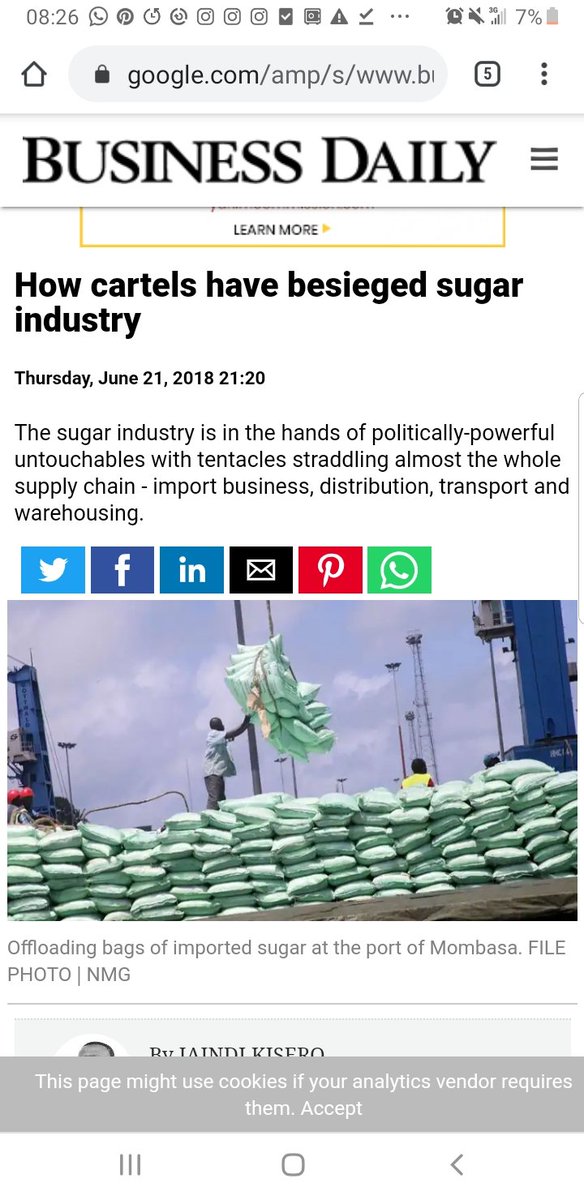 The senior managers ate well. Had salaries in thousands and millions with boardroom deals and per diems. Manual workers were poorly paid just like farmers. Then came in the SUGAR IMPORTS. Cartels struck deals with directors and started importing cheap sugar from Brazil. 