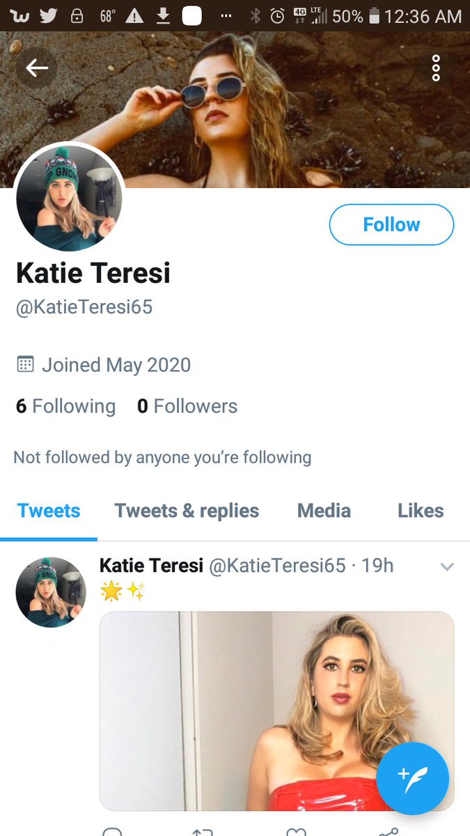 The scammer is stealing Katie Teresi pictures.She got 0 followers.
