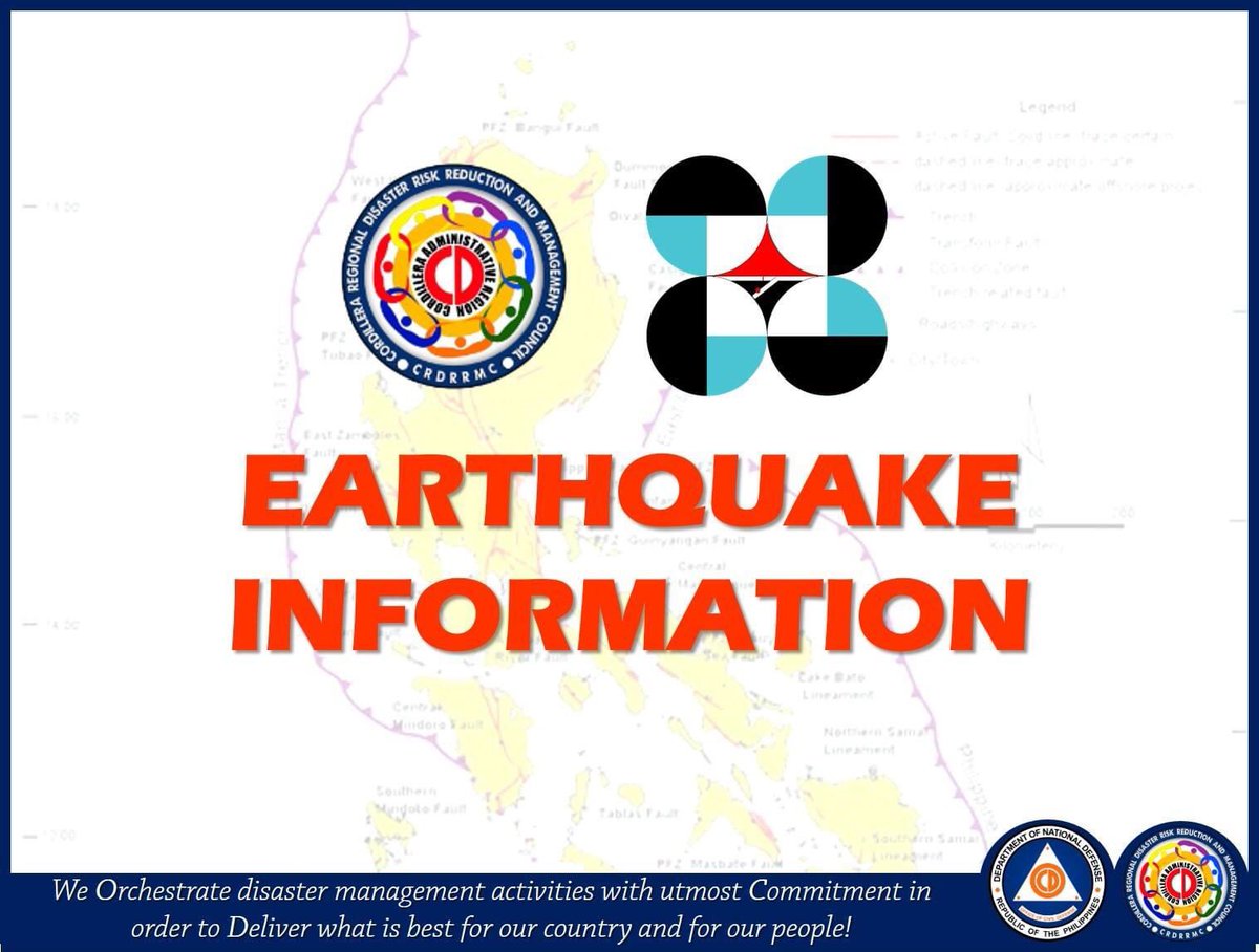 civildefenseCAR's tweet photo. EARTHQUAKE INFORMATION
Source: DOST - PHIVOLCS

At 01:17 PM of May 28, 2020, a 5.1 magnitude earthquake (tectonic) was recorded at 017 km N 57° W of San Fernando(Capital) (La Union). It has a depth of 081 km. #ResiliencePH #EarthquakePH https://t.co/CtOh6pRJtO