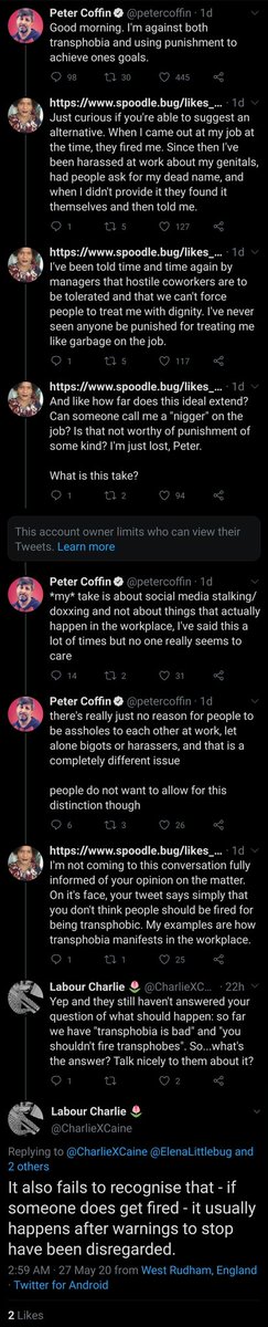 When asked directly to clarify, Peter ignored the requests. For all of their claims of trying to appeal to the working class, their intentional use of inaccessible and convoluted language sure seems to be counter intuitive to this goal.