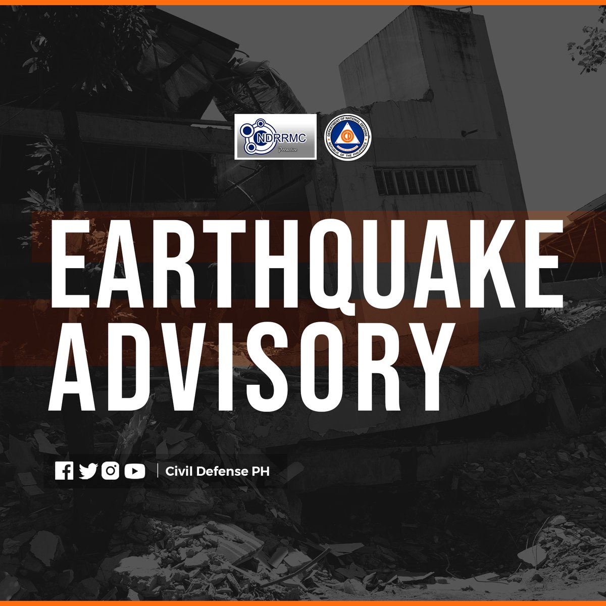 civildefensePH's tweet photo. NDRRMC (1:35 PM, 28 May 2020) Mag 5.1 na lindol ang naganap sa San Fernando, La Union kaninang 1:17 PM. Aftershocks ay inaasahan. https://t.co/qf7FkGDVSi