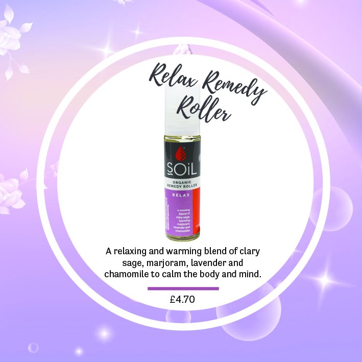SOiLorganicsUK's tweet photo. Relax and unwind your body and mind with the SOiL Organic Aromatherapy Relax Remedy Roller
https://t.co/9jmxbGZVeZ
#organicessentialoils #rollerblend #wellness #wellbeing #aromatherapy #wellnessjourney #wellnesswarrior #selfcare #antural #naturalwellness #relax https://t.co/aEJbturyMy