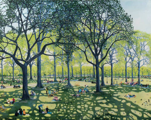 womensart1's tweet photo. #Summer Contemporary English painter Emma Haworth, known for her parks and semi urban landscapes with an added hint of magic #womensart https://t.co/OLSmKDf8uB