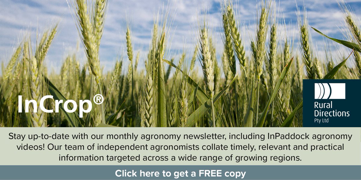 Looking to stay up-to-date with timely agronomic information? Our monthly agronomy newsletter InCrop® is compiled by our team of independent agronomists, and now includes short and punchy InPaddock agronomy videos. Sign up here to receive a free edition: bit.ly/2X8w1e9