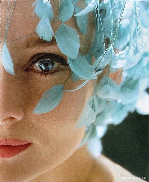 artinsociety's tweet photo. Don’t normally do movie stars here, but this is striking ~ Audrey Hepburn in light blue feathery hat, with colours reflected in her eyes. Photographed in 1962 by Howell Conant https://t.co/3Q71iHQrS2 https://t.co/o1Q1SY4uz5