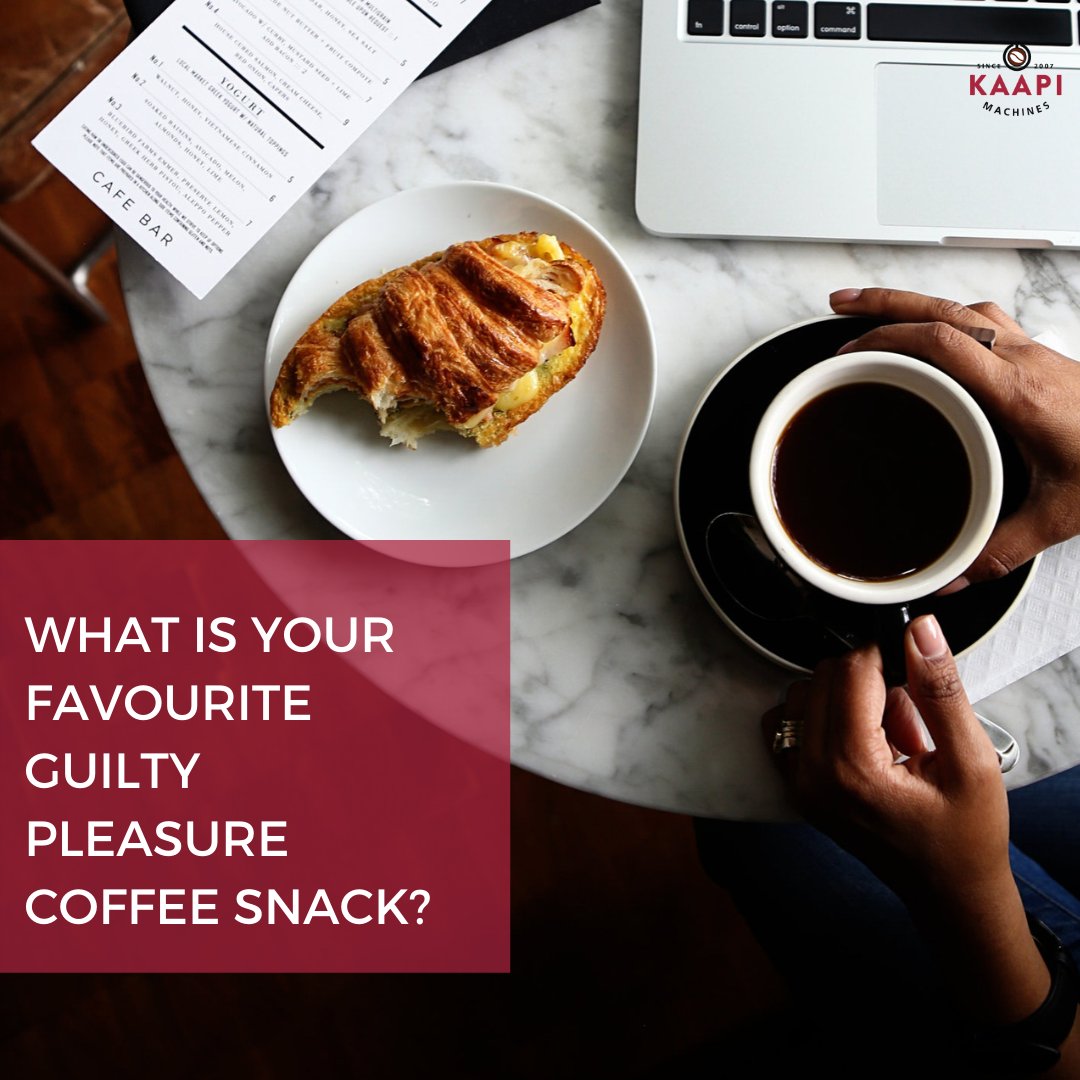 kaapimachine's tweet photo. What’s your guilty pleasure coffee snack?
Tell us your wacky snack combo with us, tag our handle, and 5 more fellow coffee lovers, and maybe you will take home a coffee goodie. 

#GearUpWithKaapi #ThinkCoffeeThinkKaapi #Coffee #CoffeeMachines #CoffeeTime #CoffeeLove #Coffeeholic https://t.co/Z7MVVy2h8P