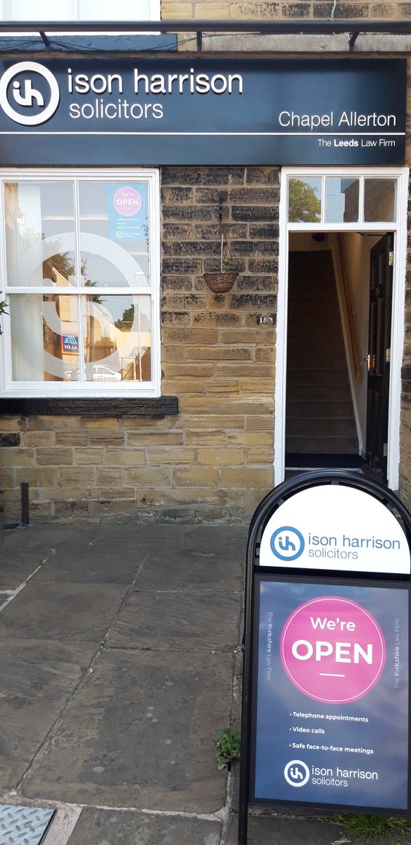 IsonChapelA's tweet photo. Good news the Branch is now open so if you need any legal advice then why not contact us on 0113 2007444 to discuss 
#herewhenyouneedus
#YorkshireLawFirm #conveyancing #familylaw #probate #ChapelAllerton https://t.co/ilmYNUXSVU