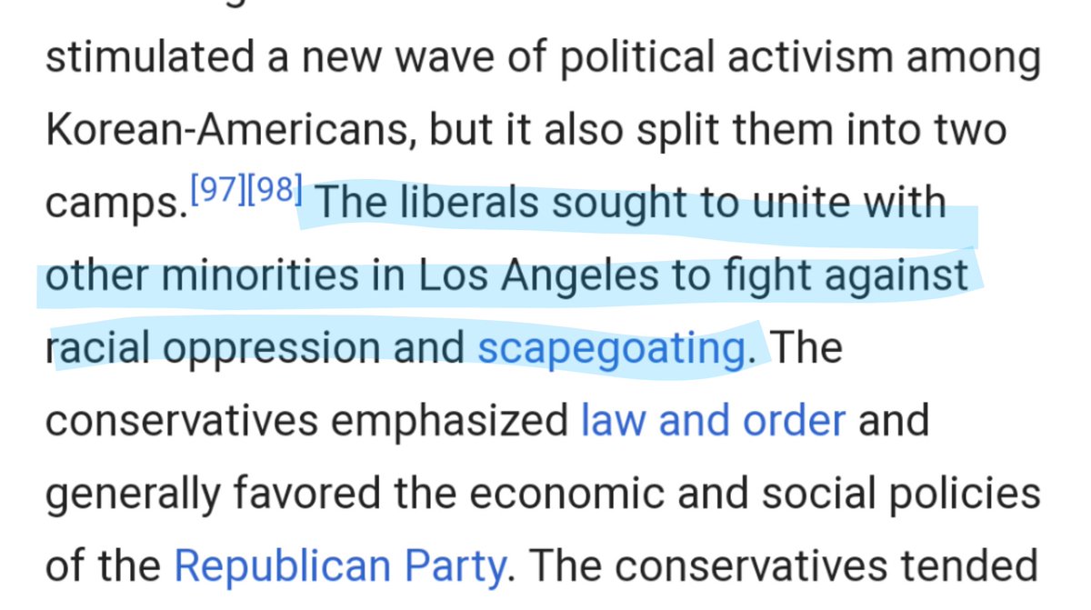 The fallout was also brutal. These Korean store owners were trashed by the press. And in their politics, from then on, the Asian American community in LA was split. This is another lie people like bringing up--that the LA Koreans all became antiblack after the riots. It's a lie.