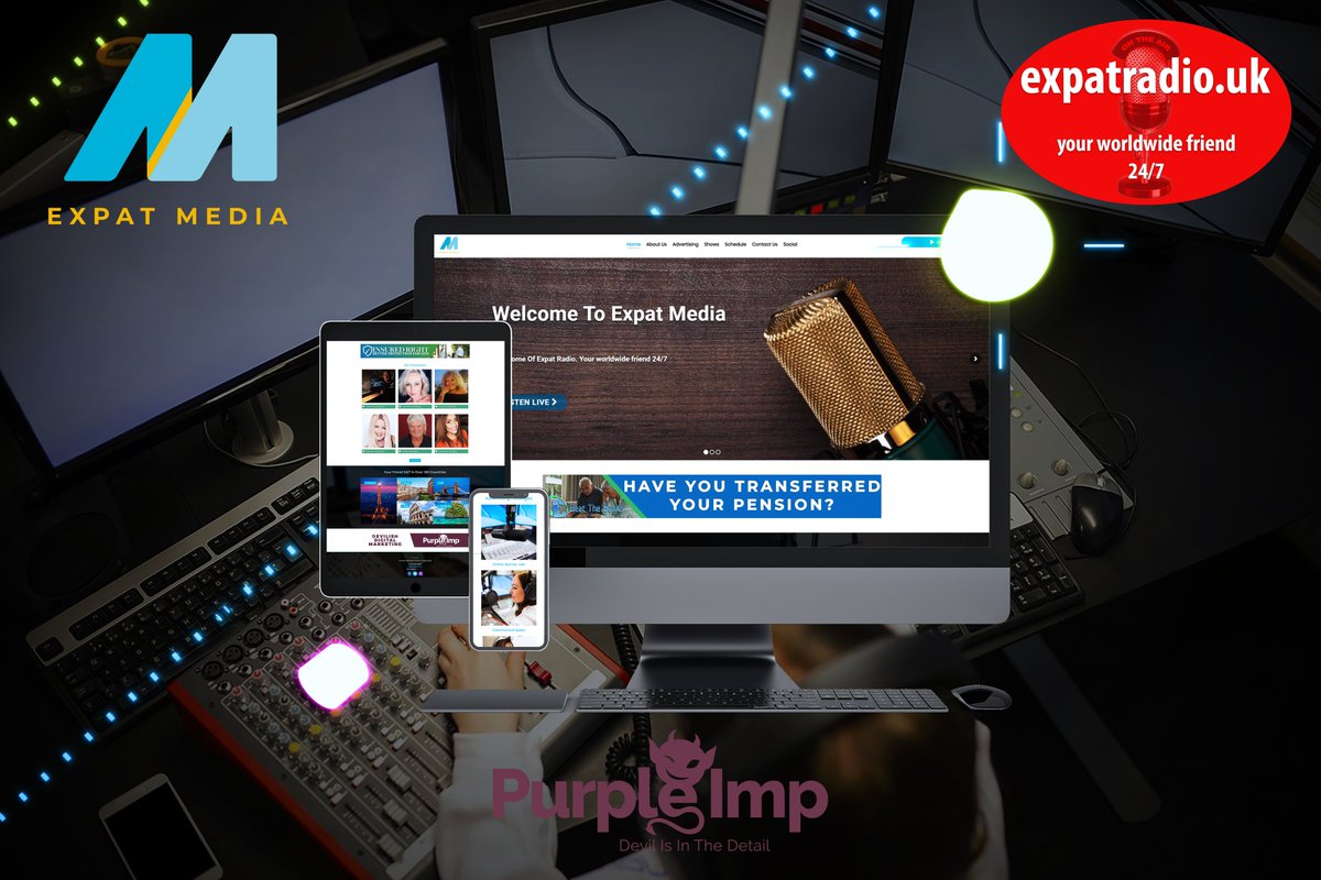 Delighted to announce the rebrand and launch of the new website for <a href="/ExpatMediaOnl/">Expat Media Home Of Expat Radio</a> 

Huge thanks to David Hailwood <a href="/lorraine5270/">Lorraine Findlay</a>  and <a href="/GaynorMorgan/">Gaynor Morgan</a> Morgan for choosing to work with us here at Purple Imp

The new site can be found here expatmedia.onl