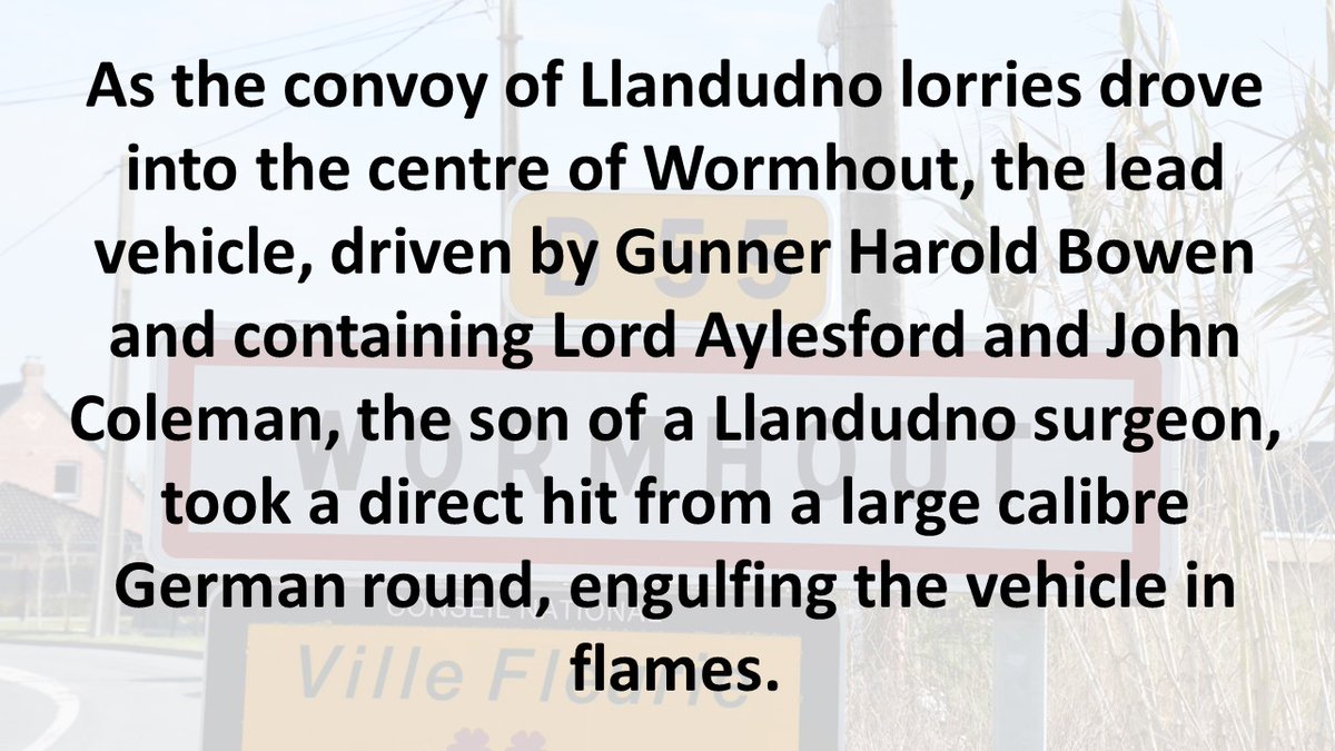 Remembering the 8 Llandudno lads who died 80 years ago today at Wormhoudt on the retreat to  #Dunkirk. This thread is their story   #Wormhout  #Dunkirk1940
