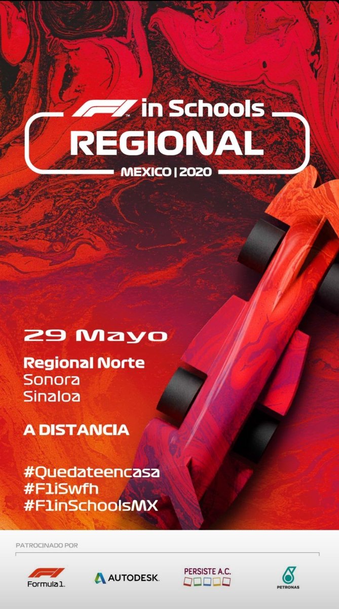 F1inSchoolsMx's tweet photo. Empezamos la temporada de competencias regionales del Desafío #F1inSchoolsMx en formato a distancia.

27 de mayo - Regional Centro Sur
28 de mayo - Regional Bajío
28 de mayo - Regional Norte

#F1inSchoolsMx
#F1iSwfh
#QuédateEnCasa
#PersisteAC https://t.co/DAOE3vpfk2