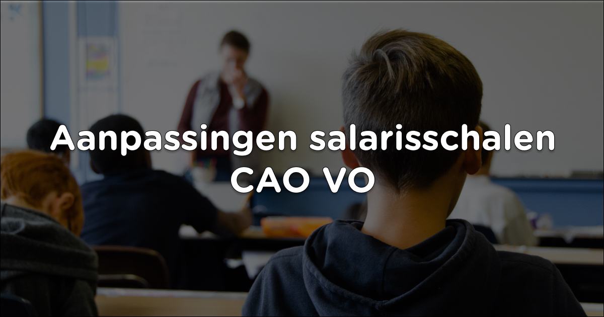 De nieuwe CAO VO is goedgekeurd. Salarisschalen zullen worden aangepast. Welke gevolgen heeft dit voor uw formatieoverzicht.  foleta.nl/nieuws/aanpass…