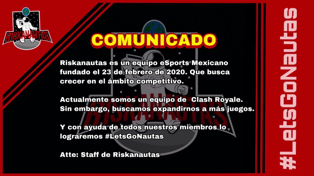 Riskanautas | ⚔️

Comunicado 🗣
¿Quiénes somos?