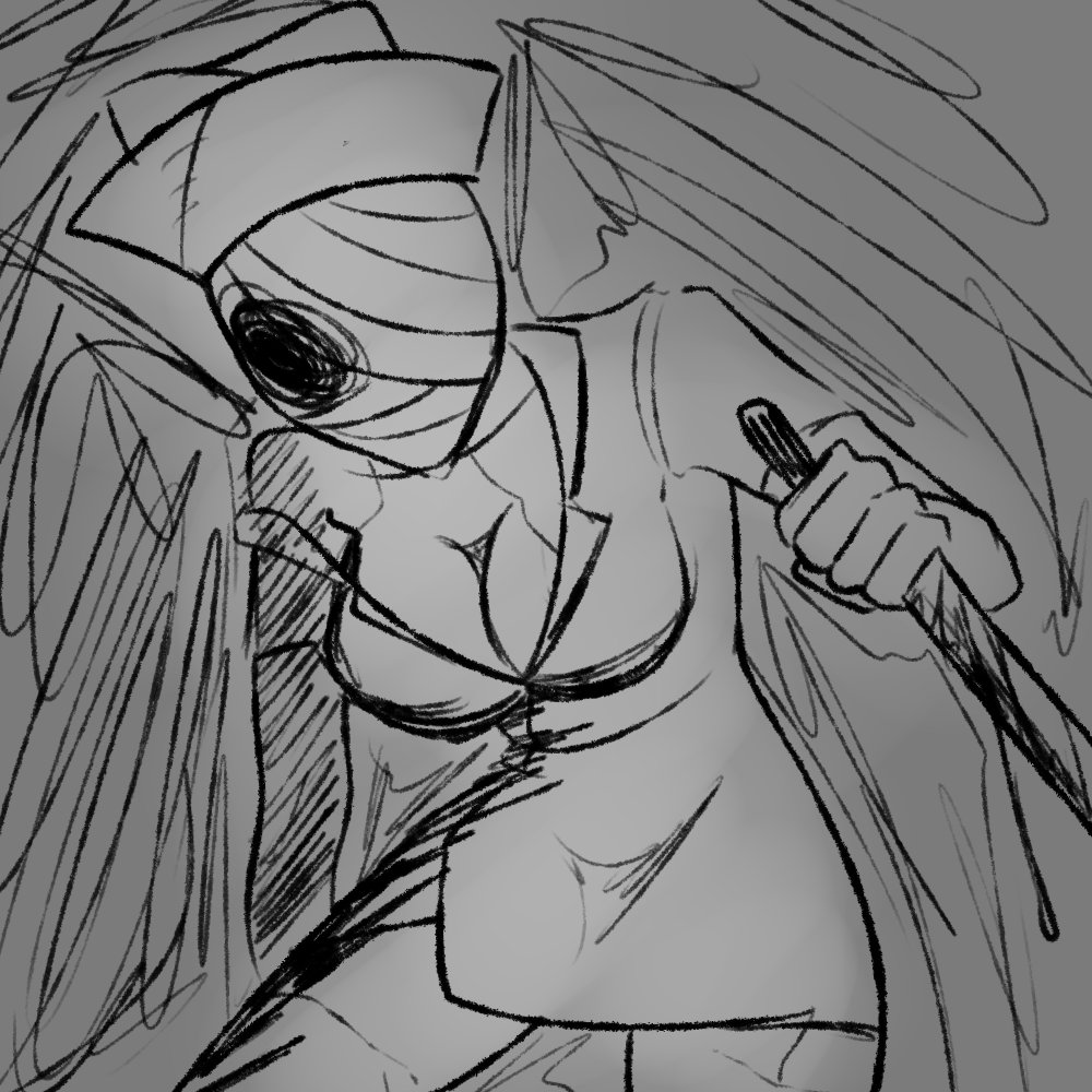 Octokissu's tweet photo. #DeadbyDaylight #SilentHill #puppetnurse #PyramidHead #digitalart https://t.co/9NbQOJLjD7