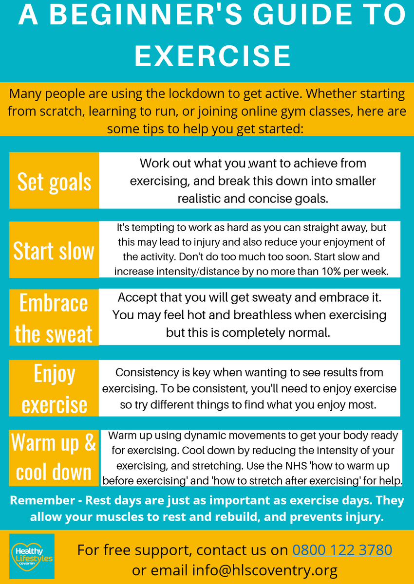 HLSCoventry's tweet photo. Some helpful tips to help get more active. For 1-1 support call us on FREEPHONE 0800 122 3780 https://t.co/bRbwYET7VW