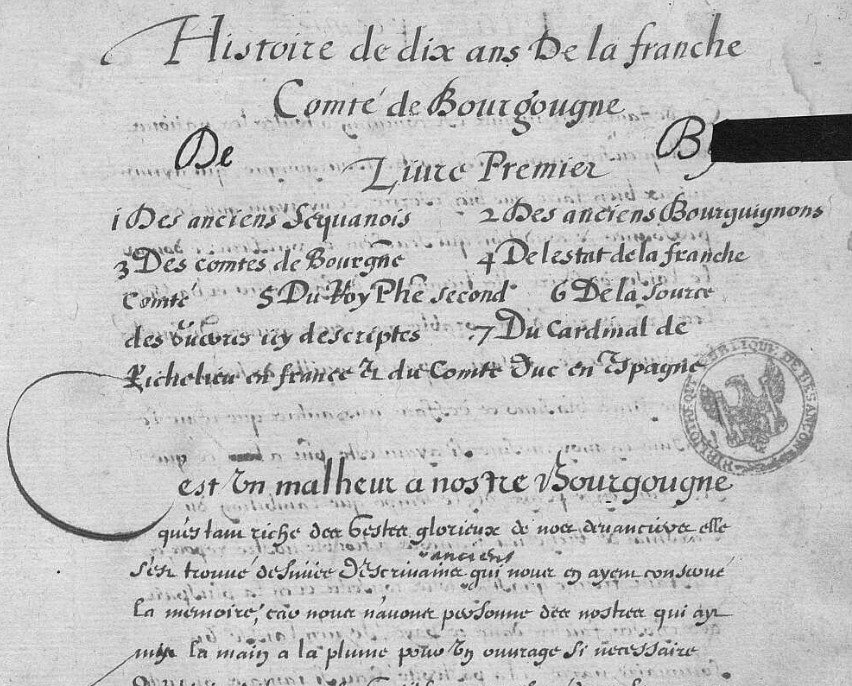Les contemporains en gardèrent l’effrayante mémoire. Jean Boyvin, Jean Garinet, Jean-Jacques Chifflet ou Girardot de Nozeroy : celui-ci écrivit une « Histoire de dix ans de la Franche-Comté de Bourgongne », 1632-1642. Accessible sur  @MVBesancon1  http://memoirevive.besancon.fr/ark:/48565/a0113240492727gsuOQ/1/3