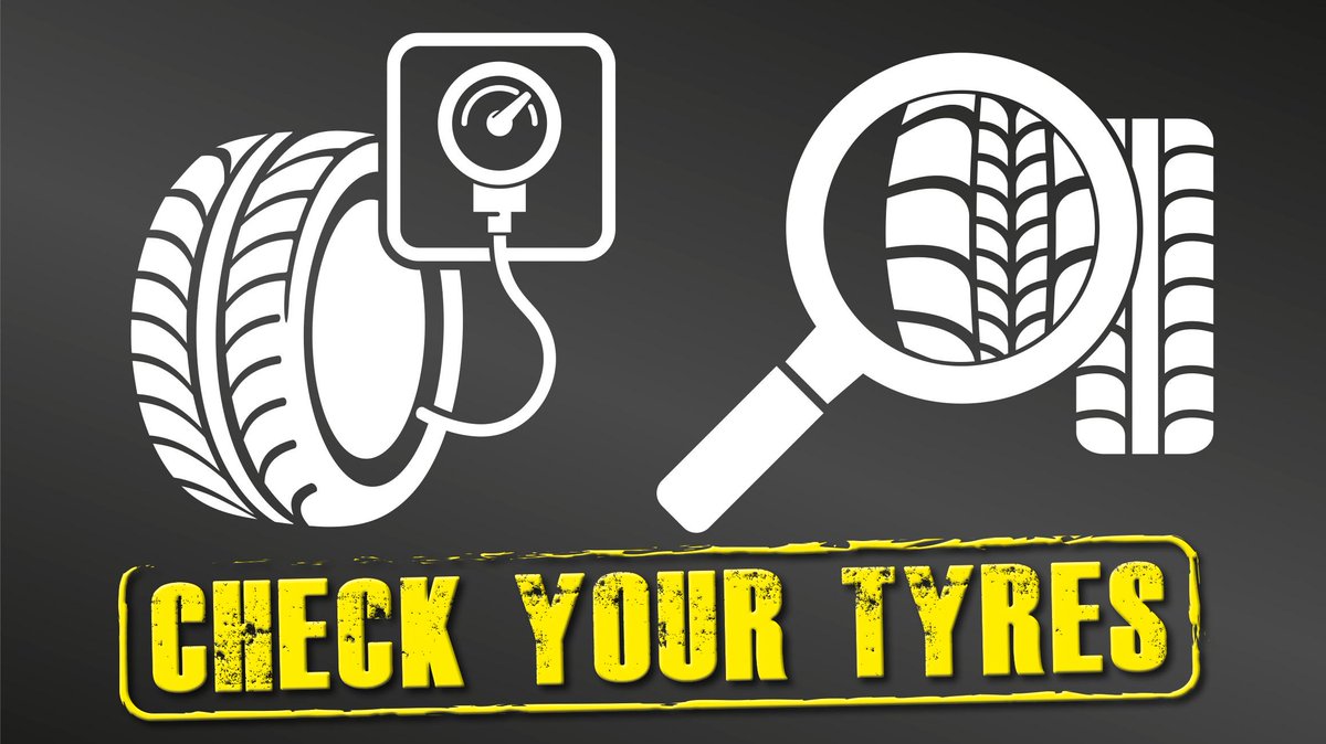 DC_Police's tweet photo. Heading out and about? #CheckYourCar
Make sure your tyres have a minimum of 1.6mm tread depth around the whole tyre and that the pressure is in line with the manufacturer’s instructions. https://t.co/JXeePKBrJ2