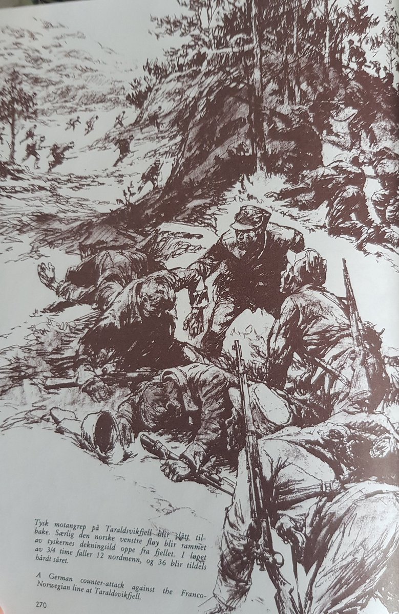 Captain Guittaut, leader of the first group of FFL, was killed in the attack, and the legionnaires were pushed back down through the Norwegian 7th Company, threatening to start a major allied rout.There are two different stories of what happened next.