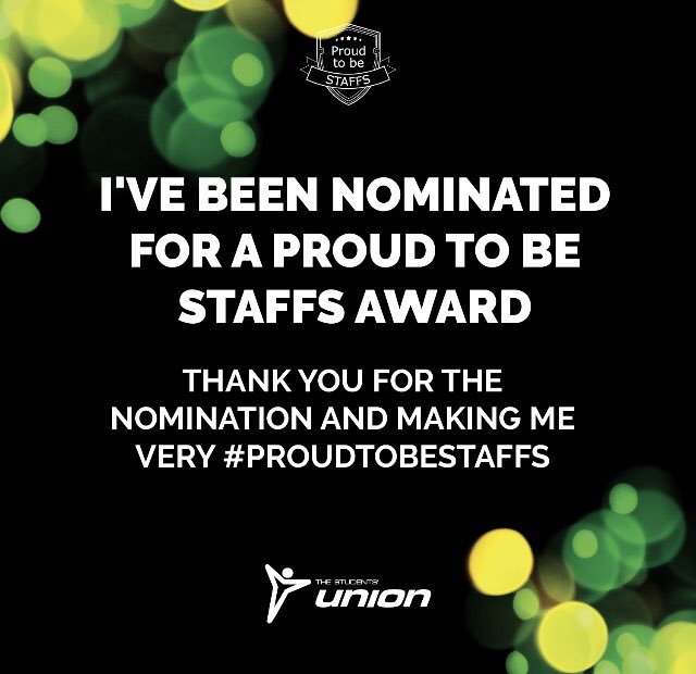 Helen Holt (@helenlholt) on Twitter photo Thank you so much for my nomination. So proud to have been recognised <a href="/StaffsUnion/">The SU at Staffs</a> #proudtobestaffs Thank you so much for my nomination. So proud to have been recognised <a href="/StaffsUnion/">The SU at Staffs</a> #proudtobestaffs
