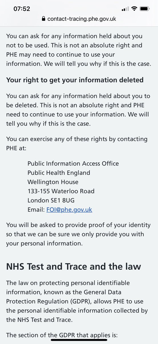 There is a data protection officer who can be contacted with concerns .. but rights are exercised via the FOI team.
