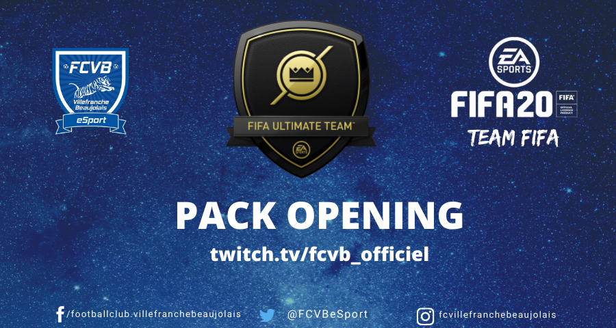FCVBeSport's tweet photo. 🎮 PACK OPENING 🎮
Suivez-nous en live ce matin pour l'ouverture des packs !
📺https://t.co/EKoRKxbU36
#teamfifafcvb https://t.co/viPuvXTBbz