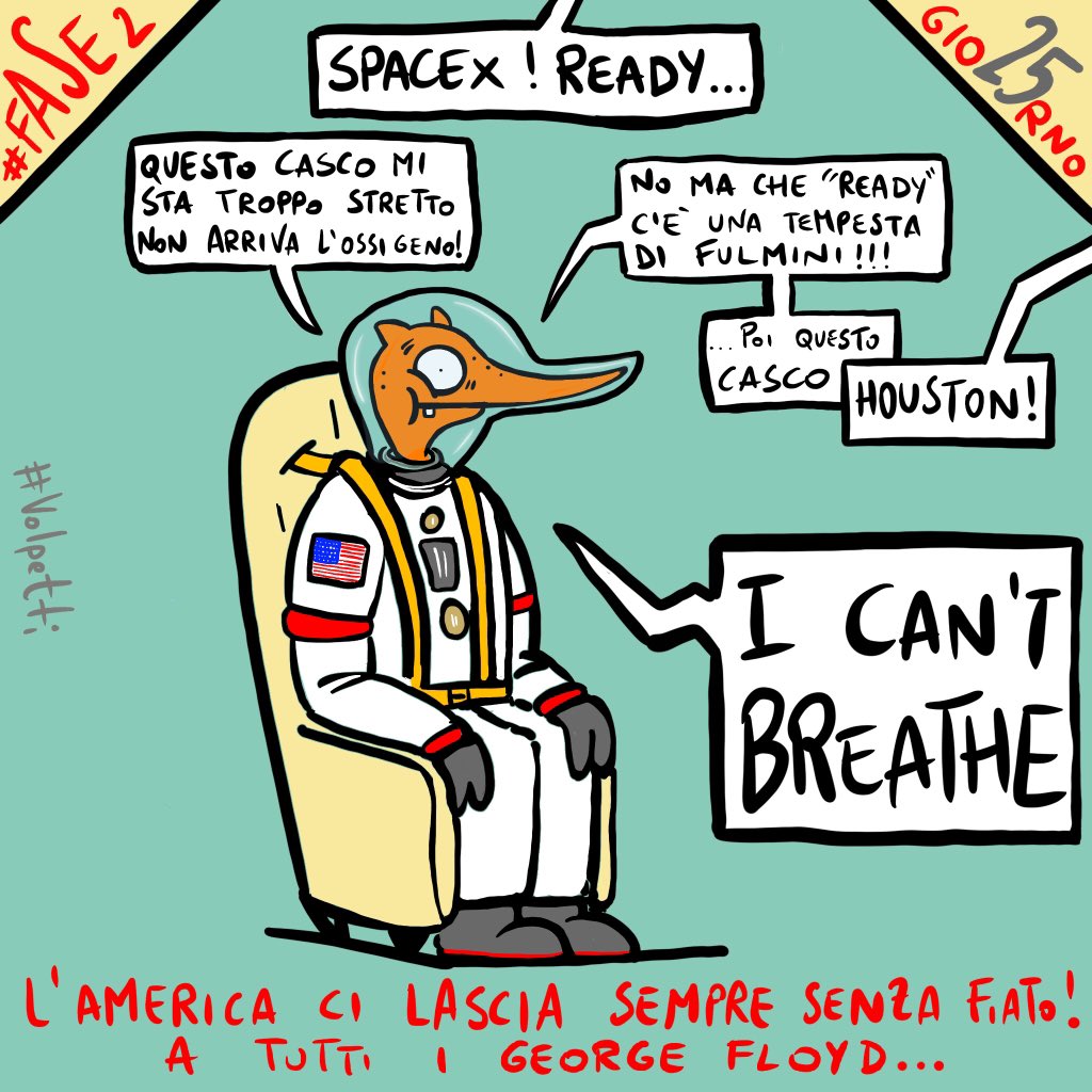 Volpetti1's tweet photo. #GeorgeFloydWasMurdered #GeorgeFloyd #SpaceX #SpaceXDragon #ICantBreathe https://t.co/fISJseKCTV