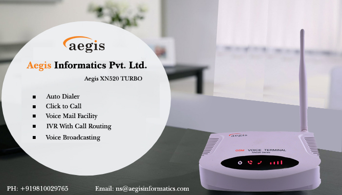 aegisinformatic's tweet image. #Aegis_Informatics - GSM Voice Terminal Supplier

#callrecordingsystem #voiceloggingsolution #GSMFCTsupplier #GSMVoicemail #VoiceBroadcasting #IVRwithcallrouting #GSMFCTprice #AutoDialer #FixedCellularTerminal #IVRwithcallrouting #VoiceBroadcasting #Clicktocall