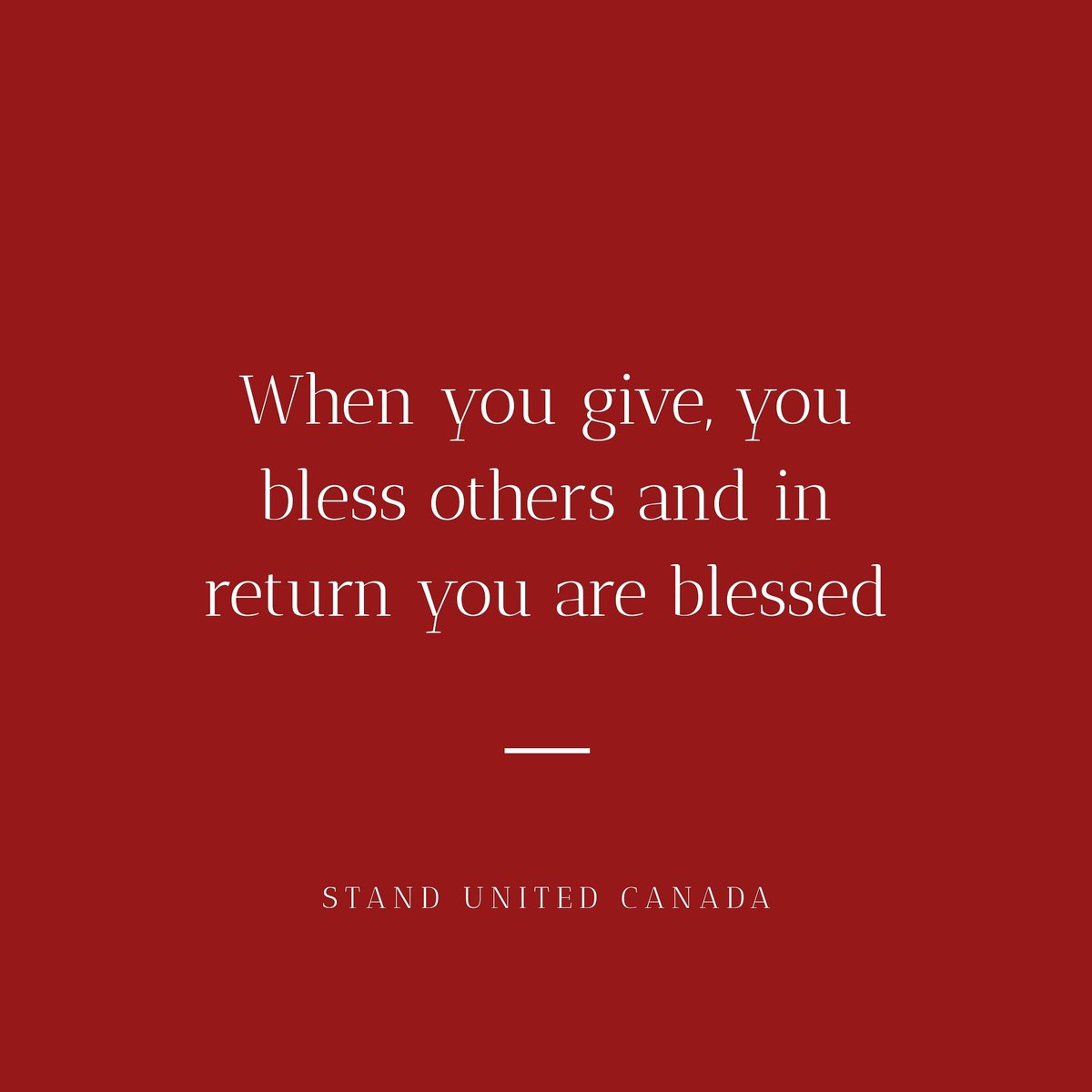 StandUnitedCan1's tweet photo. The one who blesses others is abundantly blessed; those who help others are helped- Proverbs 11:25 MSG

Register now at https://t.co/RtOxbBGQn4 https://t.co/i52qhf4vpX https://t.co/Ehk1Osa8pF