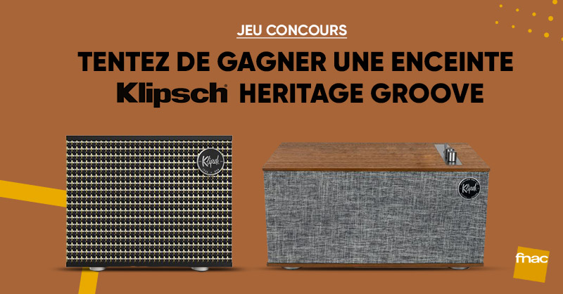 Fnac's tweet image. JEU CONCOURS 🎁 | Bon jeudi à tous ! Tentez de gagner dès maintenant une enceinte Klipsch HERITAGE GROOVE avec @Klipsch_France 🎧 Pour participer : RT + follow @Fnac 😊 Bonne chance ! 👉 fcld.ly/hjm1hps